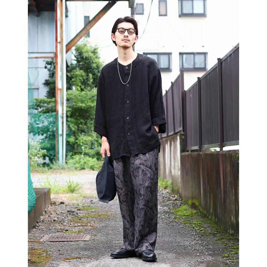 marka / マーカ ： BASE BALL SHIRT - 60/- ORGANIC LINEN - ： M23B-10SH01B｜arknets｜12