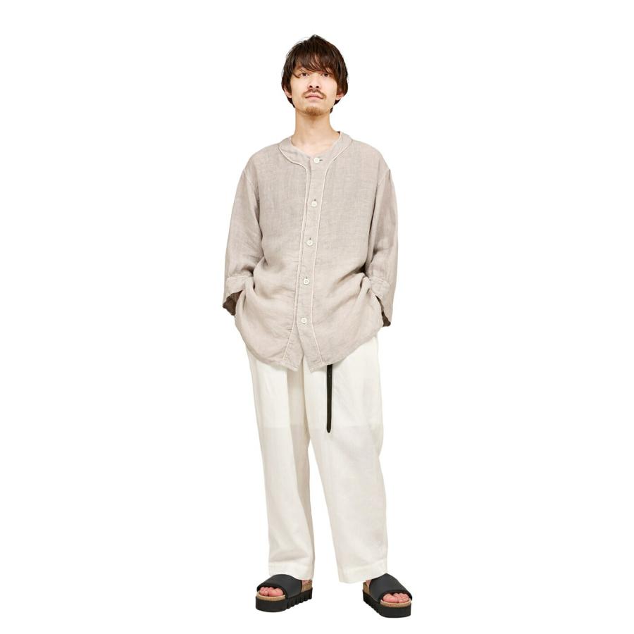 marka / マーカ ： BASE BALL SHIRT - 60/- ORGANIC LINEN - ： M23B-10SH01B｜arknets｜03