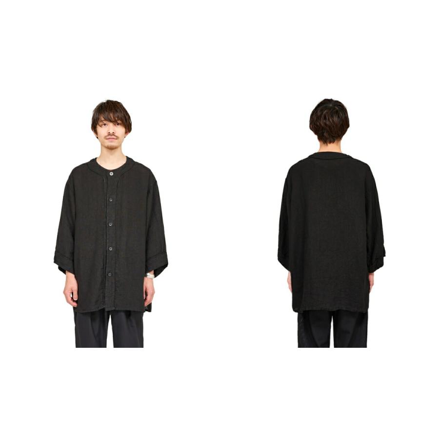 marka / マーカ ： BASE BALL SHIRT - 60/- ORGANIC LINEN - ： M23B-10SH01B｜arknets｜06