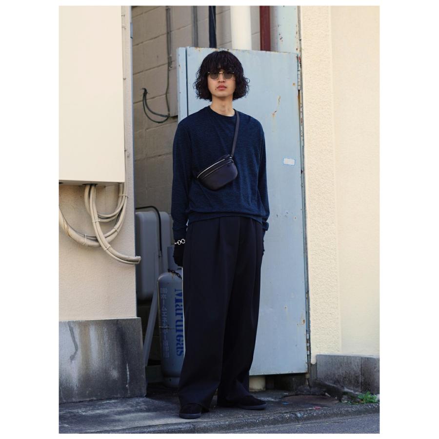 marka CREW NECK sp120’s wool cotton knit M24C-17CS02C-blk-blu-01.jpg