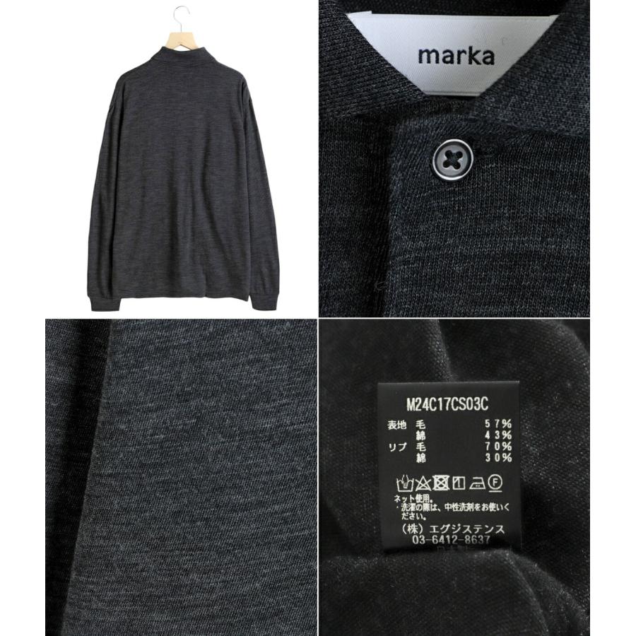 marka（マーカ） ： 1B POLO - sp120's wool cotton knit - ： M24C
