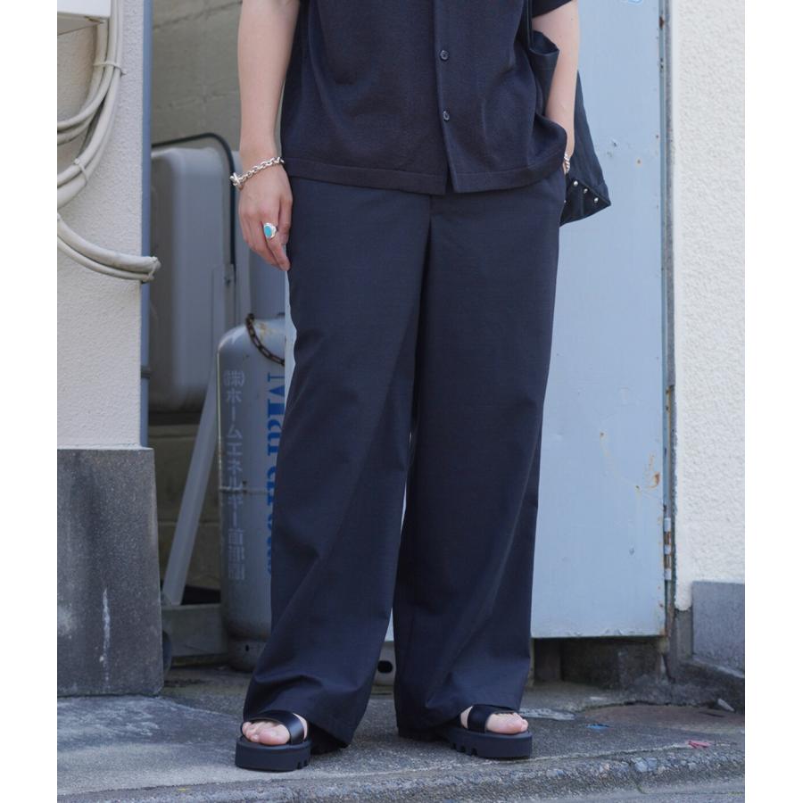 marka（マーカ） ： WIDE LEG EASY PANTS - 2/72 washer wool tropical