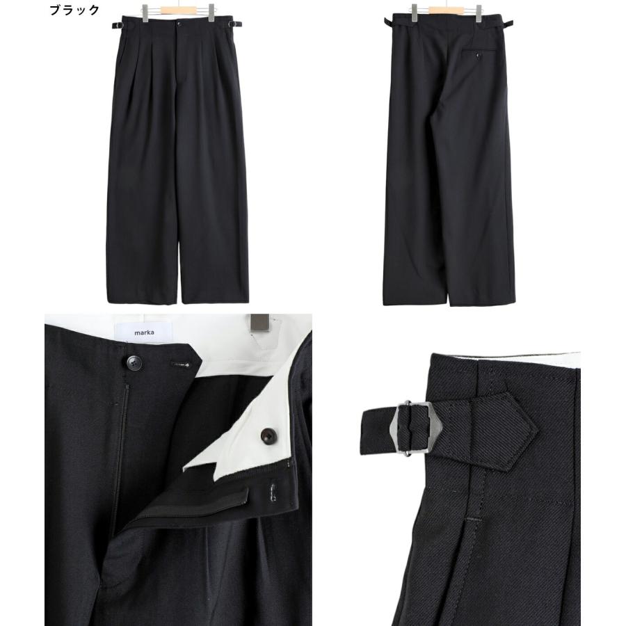 marka / マーカ ： TWO TUCK MILITARY TROUSERS -RECYCLED