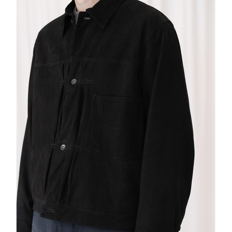 marka（マーカ） ： SUEDE TRUCKER JACKET -GOAT SUEDE