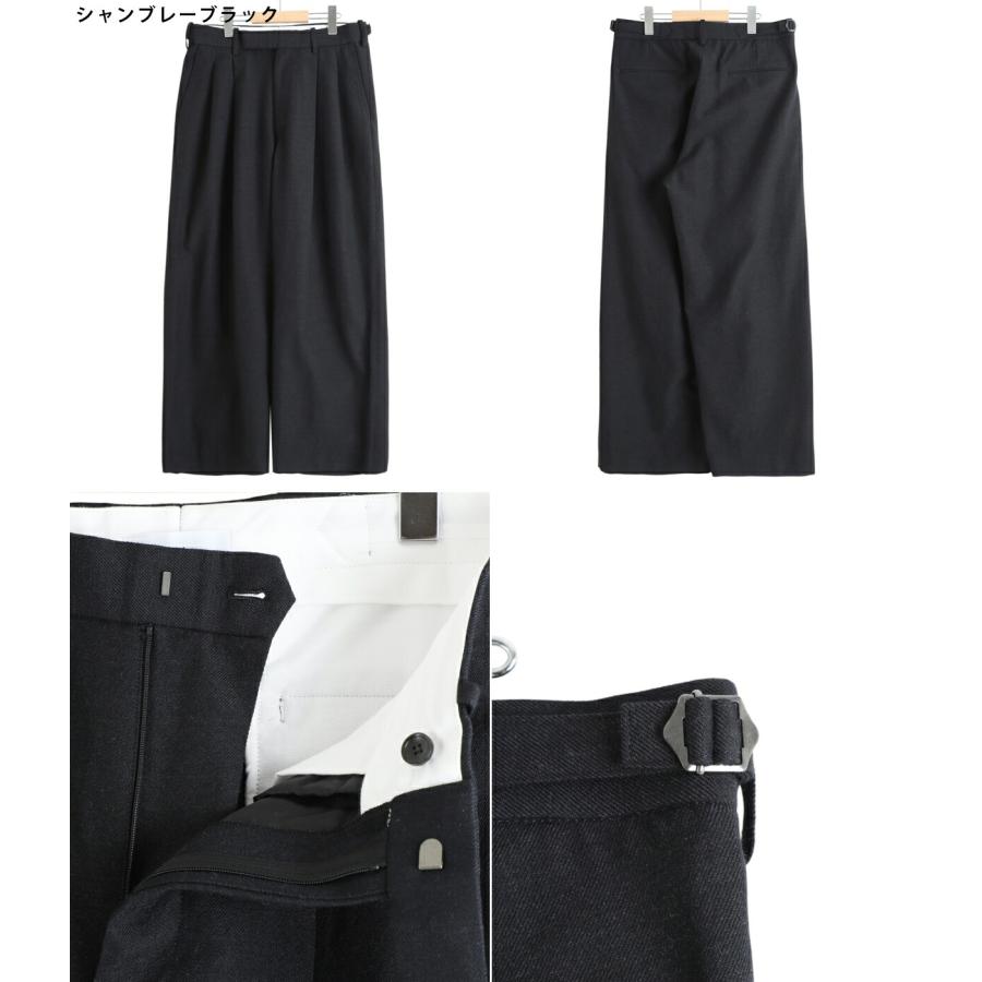 marka（マーカ） ： TWO TUCK BAGGY TROUSERS -TUMBLED WOOL SERGE