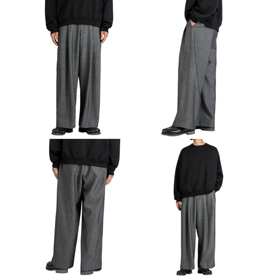 marka（マーカ） ： TWO TUCK BAGGY TROUSERS -TUMBLED WOOL SERGE