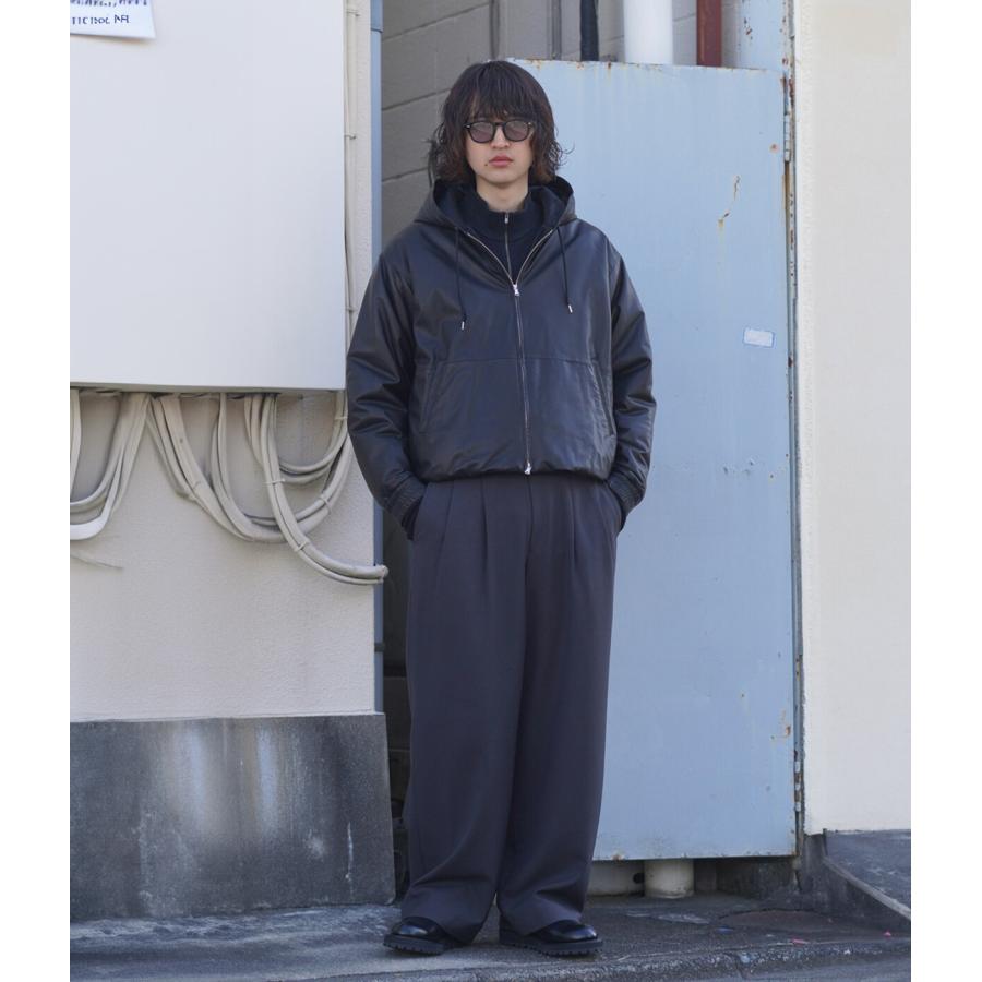 marka（マーカ） ： PUFFED LEATHER PARKA -SHEEP LEATHER