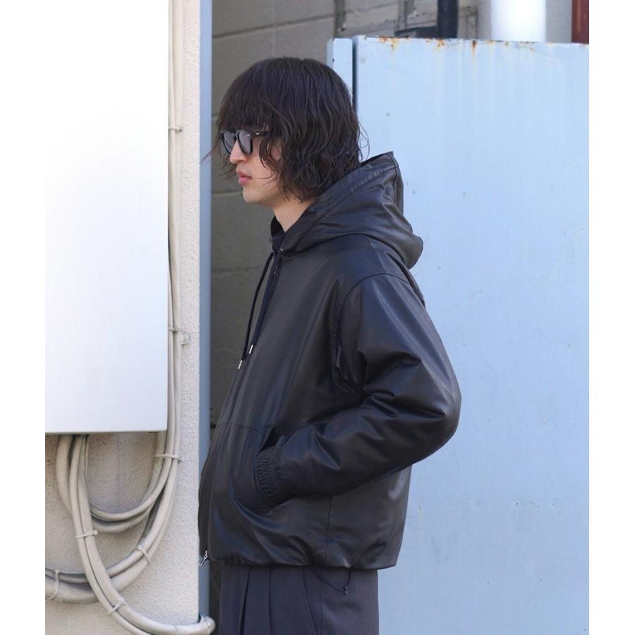 marka（マーカ） ： PUFFED LEATHER PARKA -SHEEP LEATHER