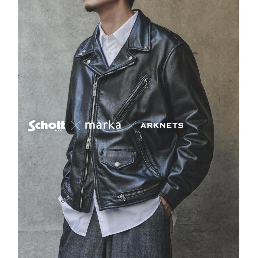 marka / マーカ ： 別注 Schott x marka for ARKnets DOUBLE RIDERS JACKET ： M25F30BL01C | marka