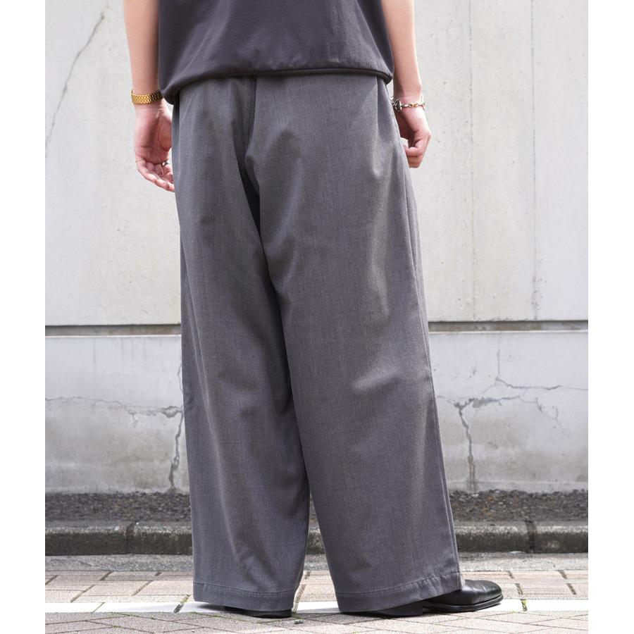 marka（マーカ） ： TWO TUCK BUGGY TROUSERS -WASHABLE 2/72 WOOL