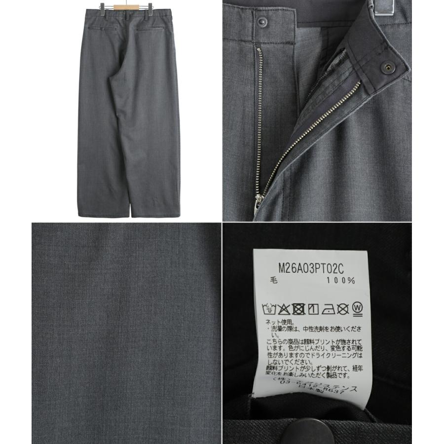【クリーニング済】marka マーカ　ウールモヘア　スラックス　サイズ2　日本製 marka（マーカ） ： WORK PANTS -WASHABLE 2/72 WOOL GABARDINE