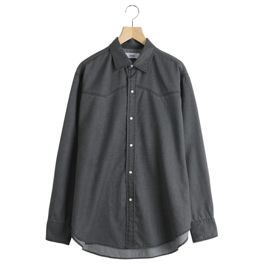 marka（マーカ） ： WESTERN SHIRT -WASHABLE 2/72 WOOL GABARDINE