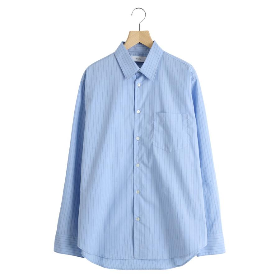 marka（マーカ） ： REGULAR COLLAR SHIRT -ORGANIC COTTON STRIPE