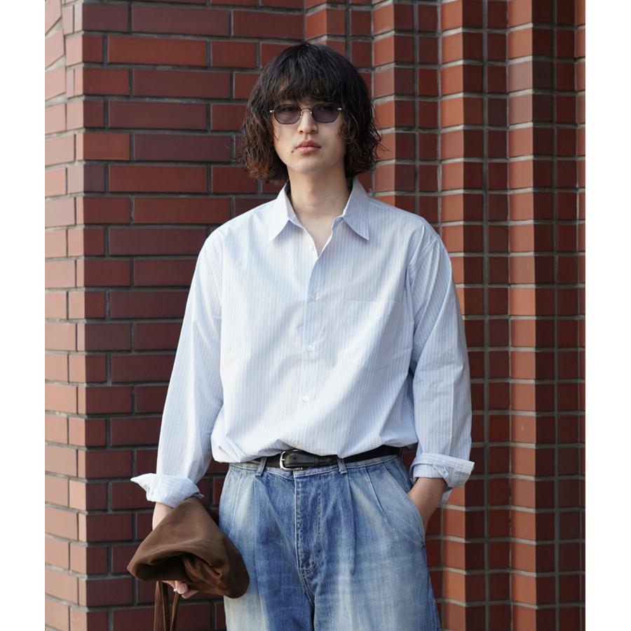 marka（マーカ） ： REGULAR COLLAR SHIRT -ORGANIC COTTON STRIPE