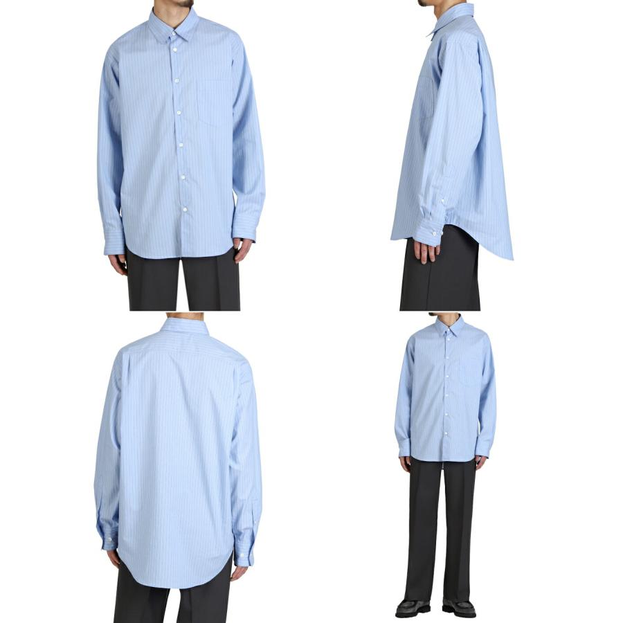 marka（マーカ） ： REGULAR COLLAR SHIRT -ORGANIC COTTON STRIPE