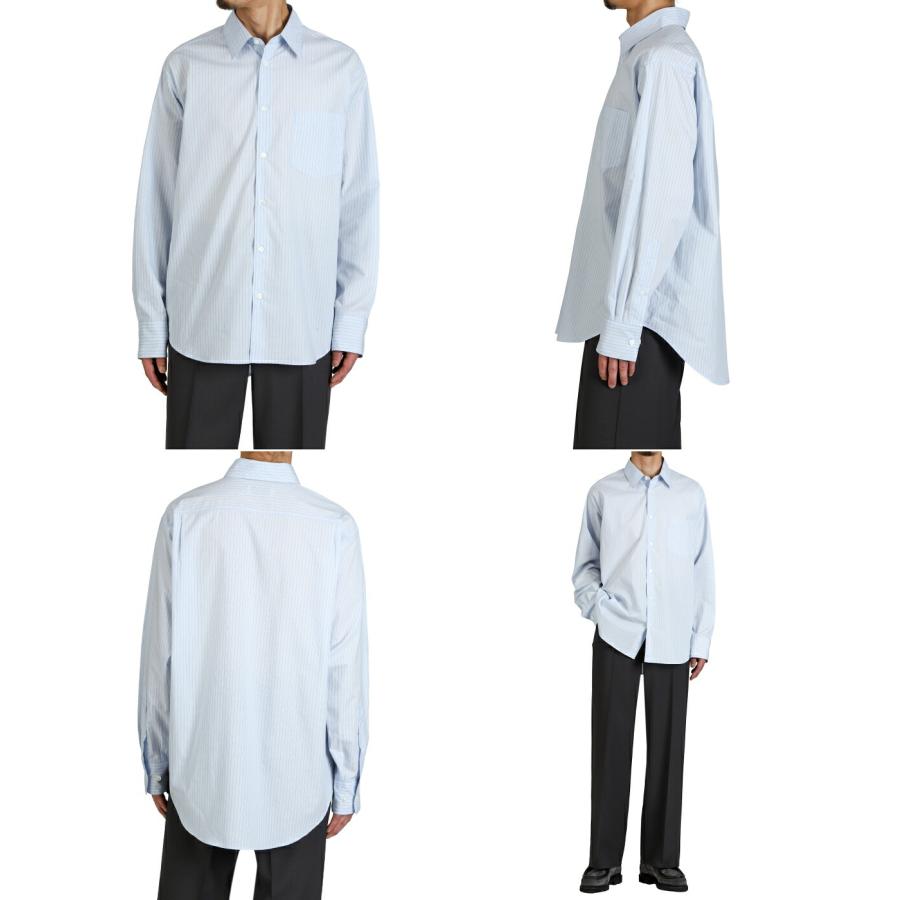 marka（マーカ） ： REGULAR COLLAR SHIRT -ORGANIC COTTON STRIPE