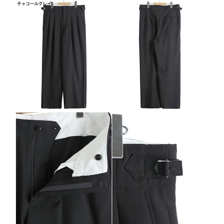 marka（マーカ） ： TWO TUCK MILITARY TROUSERS -RECYCLED POLYESTER