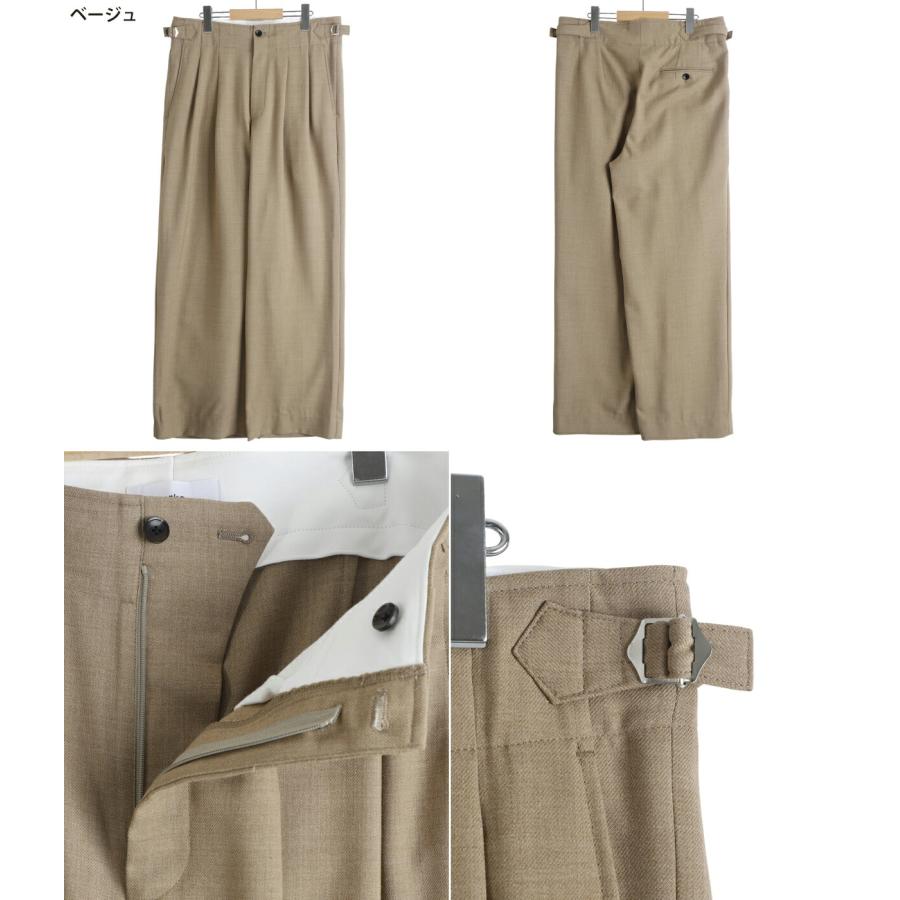 marka / マーカ ： TWO TUCK MILITARY TROUSERS -RECYCLED POLYESTER NON-MULESED WOOL GABARDINE- / 全3色 ： M26A06PT01Cの画像