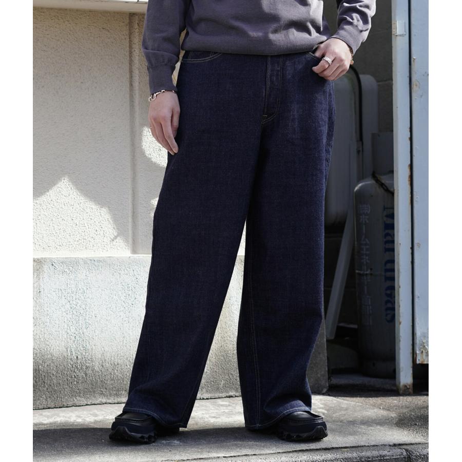 marka /マーカ ：BAGGY JEANS -ORGANIC COTTON 13.5oz SELVEDGE DENIM- ： M26A10PT01Cの画像