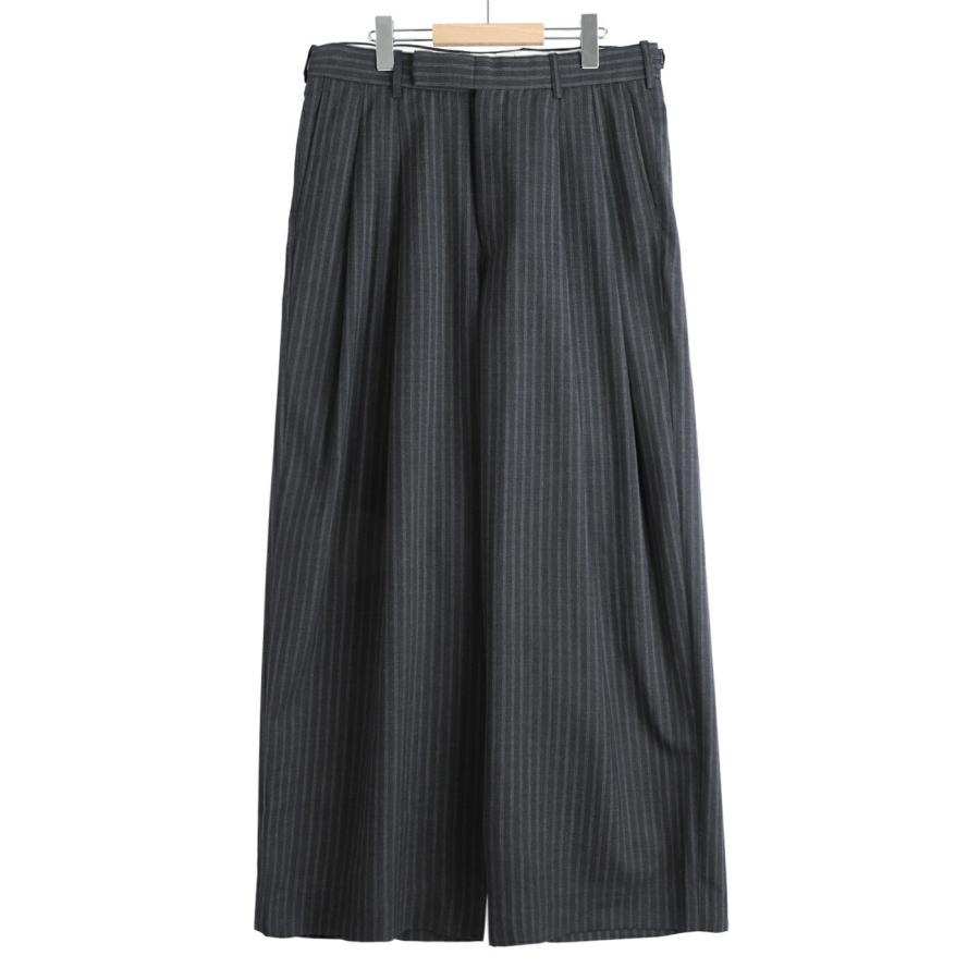 marka（マーカ） ： TWO TUCK BAGGY TROUSERS -2/72 WOOL TROPICAL