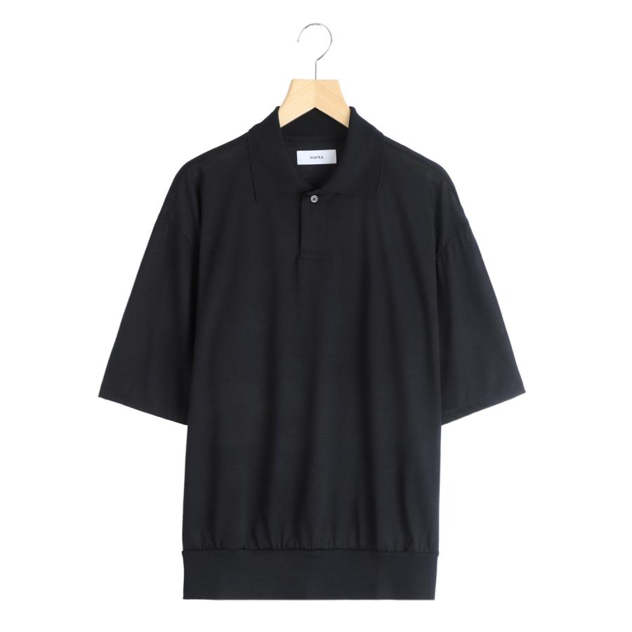 【新品未使用品】marka 26SS ワンボタンポロTシャツ サイズ2 黒 marka（マーカ） ： ONE BUTTON POLO TEE S/S -SUPER 120s WASHABLE