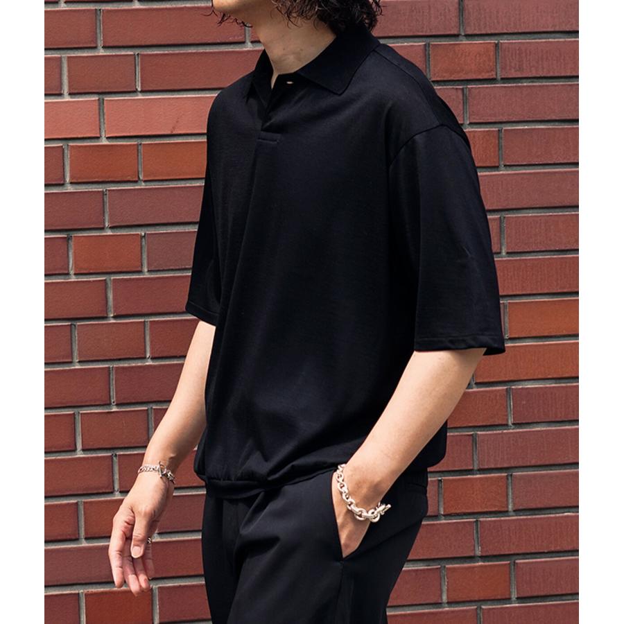 marka（マーカ） ： ONE BUTTON POLO TEE S/S -SUPER 120s WASHABLE