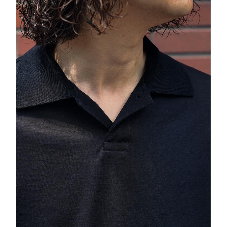 marka（マーカ） ： ONE BUTTON POLO TEE S/S -SUPER 120s WASHABLE