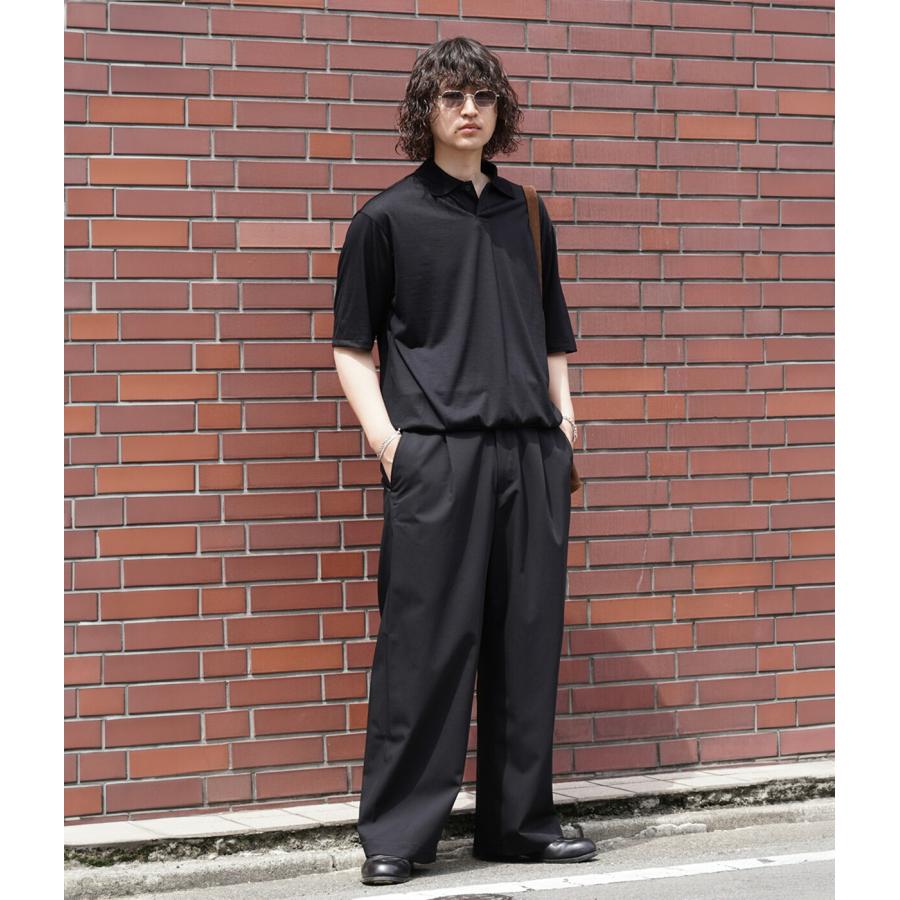 marka（マーカ） ： ONE BUTTON POLO TEE S/S -SUPER 120s WASHABLE