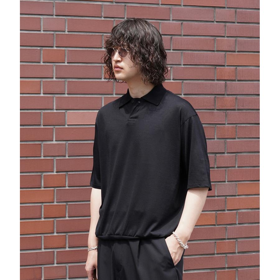 marka（マーカ） ： ONE BUTTON POLO TEE S/S -SUPER 120s WASHABLE