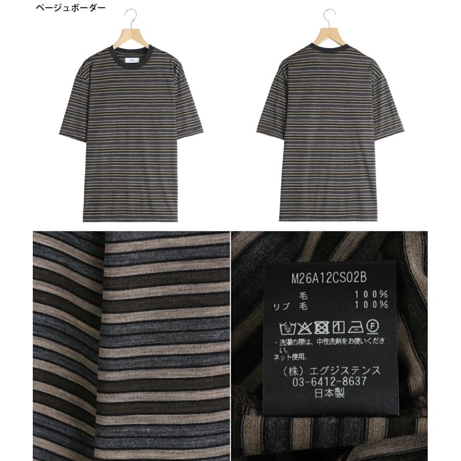 marka（マーカ） ： CREW NECK TEE -SUPER 120s WASHABLE WOOL SINGLE