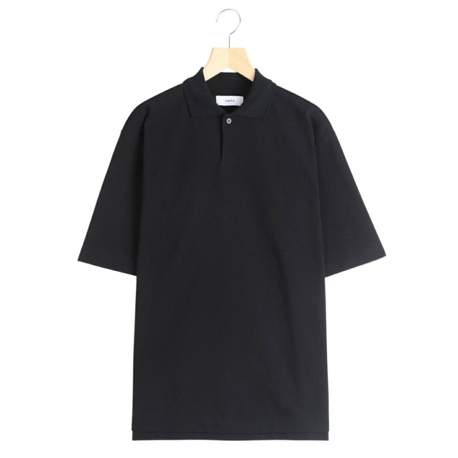 marka ポロシャツ size2 ブラック marka（マーカ） ： ONE BUTTON TEE S/S -40//1 ORGANIC COTTON HIGH