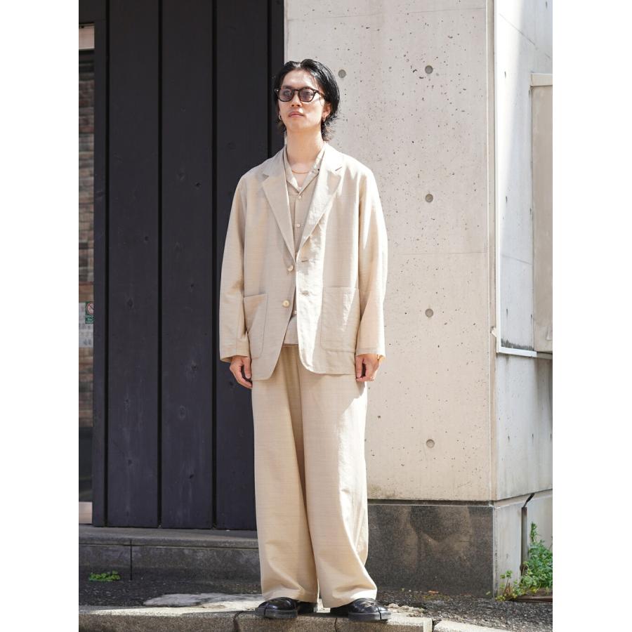 marka / マーカ ： WIDE CYLINDER FIT EASY PANTS -WOOL SILK FEATHER CLOTH- / 全2色 ： M26A15PT01Cの画像