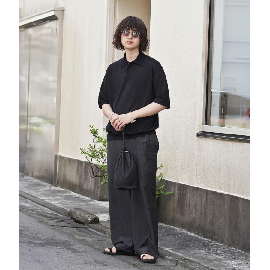 marka / マーカ ： WIDE CYLINDER FIT EASY PANTS -WOOL SILK FEATHER CLOTH- / 全2色 ： M26A15PT01Cの画像