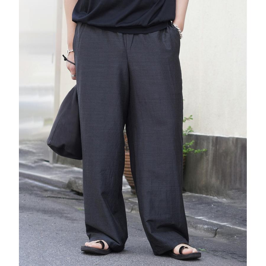 marka / マーカ ： WIDE CYLINDER FIT EASY PANTS -WOOL SILK FEATHER CLOTH- / 全2色 ： M26A15PT01Cの画像