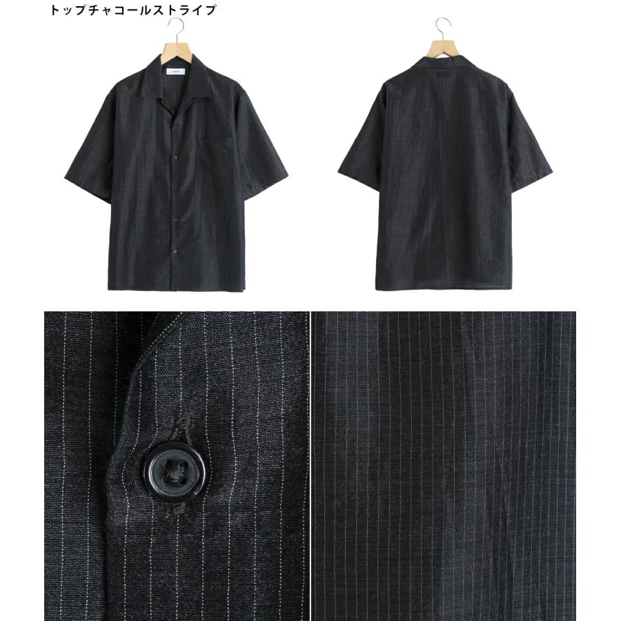 marka / マーカ ： OPEN COLLAR S/S SHIRT -WOOL SILK FEATHER CLOTH- / 全2色 ： M26A15SH02Bの画像