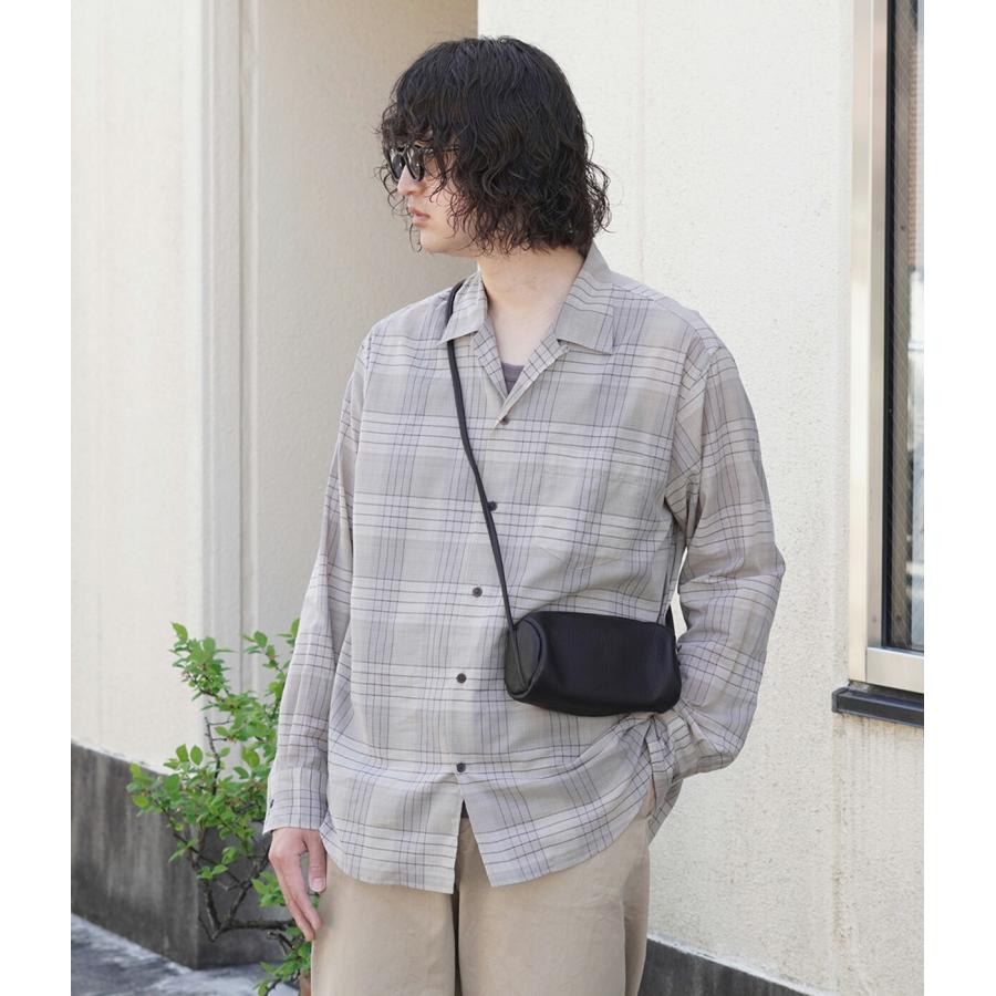 marka / マーカ ： OPEN COLLAR L/S SHIRT -60/1 ORGANIC COTTON HIGH TWISTED LOAN- / 全2色 ： M26A18SH01Cの画像