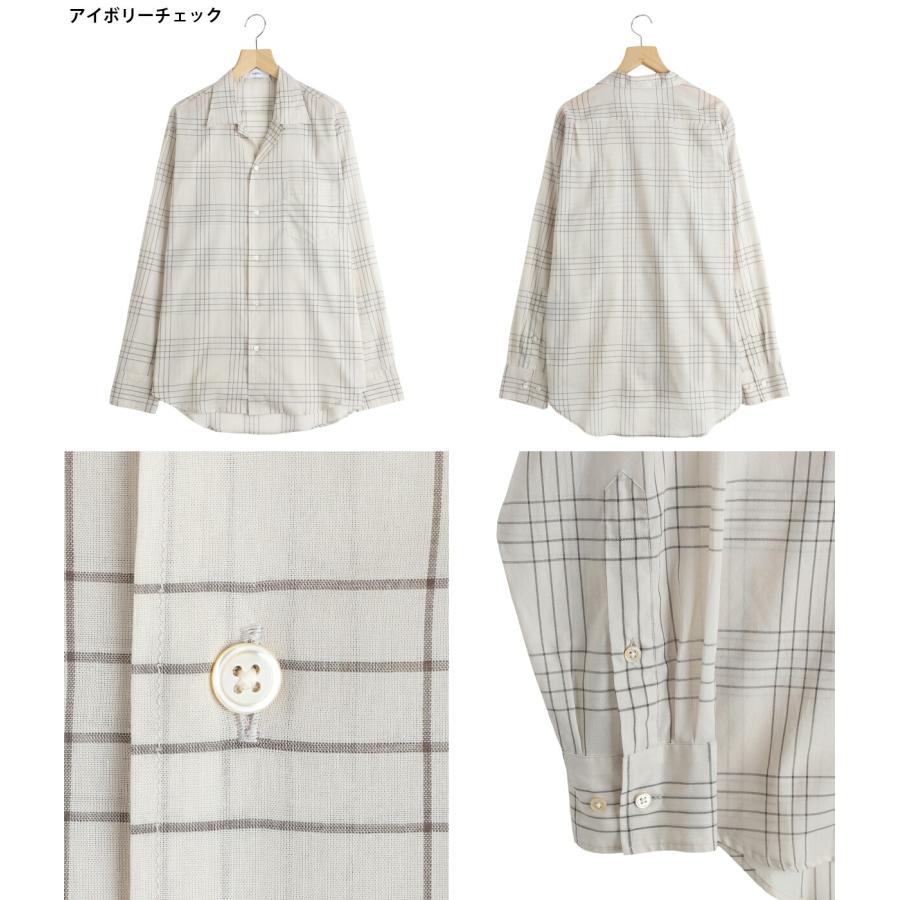marka / マーカ ： OPEN COLLAR L/S SHIRT -60/1 ORGANIC COTTON HIGH TWISTED LOAN- / 全2色 ： M26A18SH01Cの画像