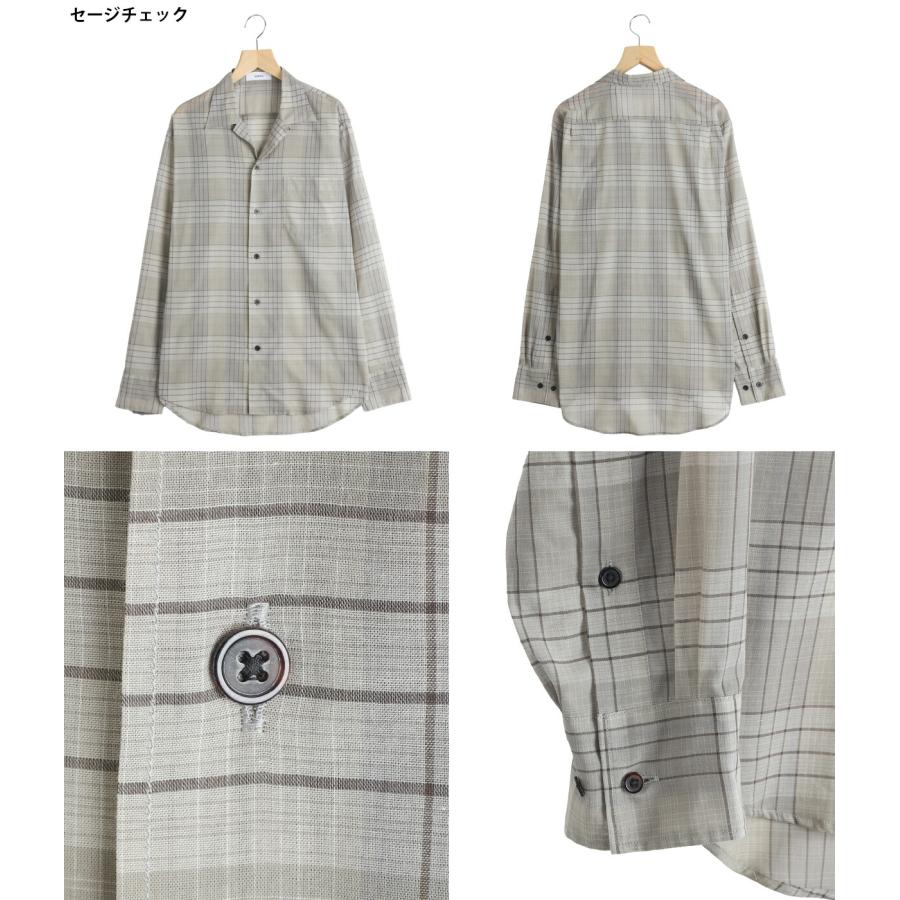 marka / マーカ ： OPEN COLLAR L/S SHIRT -60/1 ORGANIC COTTON HIGH TWISTED LOAN- / 全2色 ： M26A18SH01Cの画像