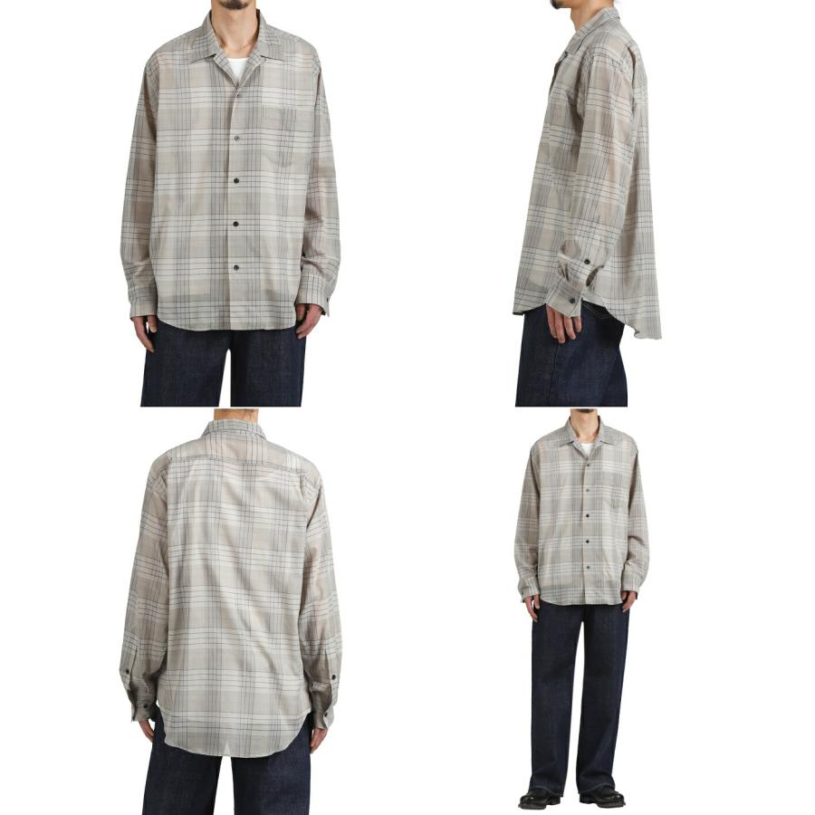 marka / マーカ ： OPEN COLLAR L/S SHIRT -60/1 ORGANIC COTTON HIGH TWISTED LOAN- / 全2色 ： M26A18SH01Cの画像