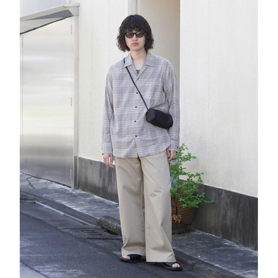 marka / マーカ ： OPEN COLLAR L/S SHIRT -60/1 ORGANIC COTTON HIGH TWISTED LOAN- / 全2色 ： M26A18SH01Cの画像
