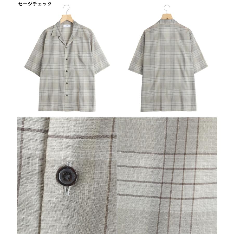 marka / マーカ ： OPEN COLLAR S/S SHIRT -60/1 ORGANIC COTTON HIGH TWISTED LOAN- / 全2色 ： M26A18SH02Bの画像