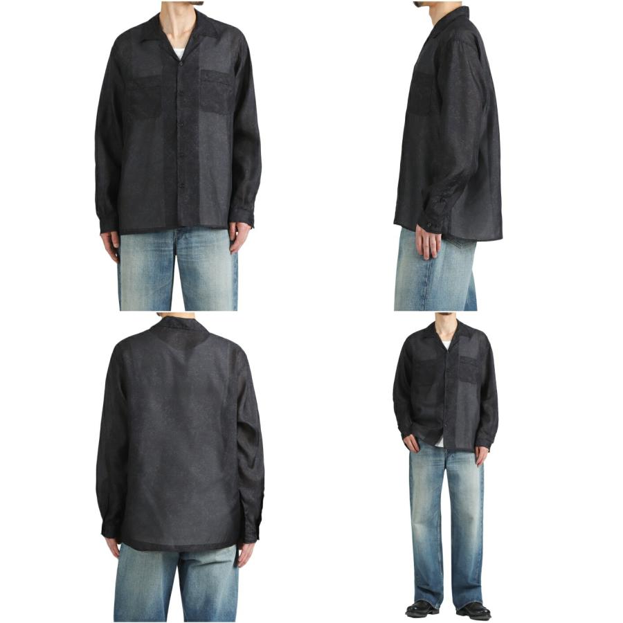 marka / マーカ ： SILK OPEN COLLAR L/S SHIRT -HABUTAE SILK- / 全2色 ： M26A21SH01Cの画像
