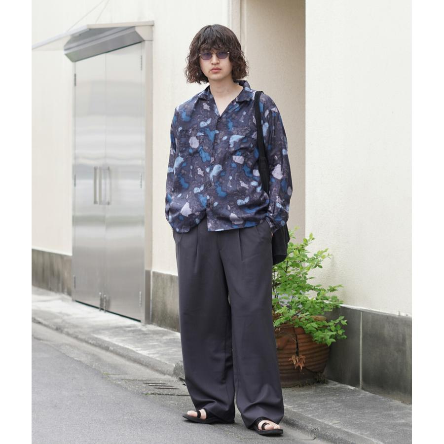 marka / マーカ ： SILK OPEN COLLAR L/S SHIRT -HABUTAE SILK- / 全2色 ： M26A21SH01Cの画像