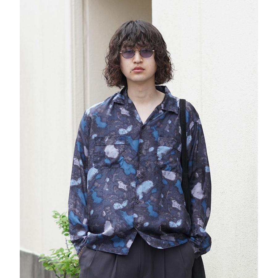 marka / マーカ ： SILK OPEN COLLAR L/S SHIRT -HABUTAE SILK- / 全2色 ： M26A21SH01Cの画像
