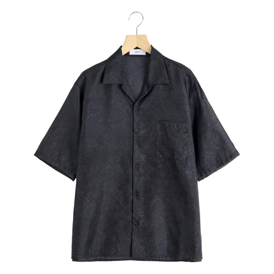 marka（マーカ） ： SILK OPEN COLLAR S/S SHIRT -HABUTAE SILK- / 全2