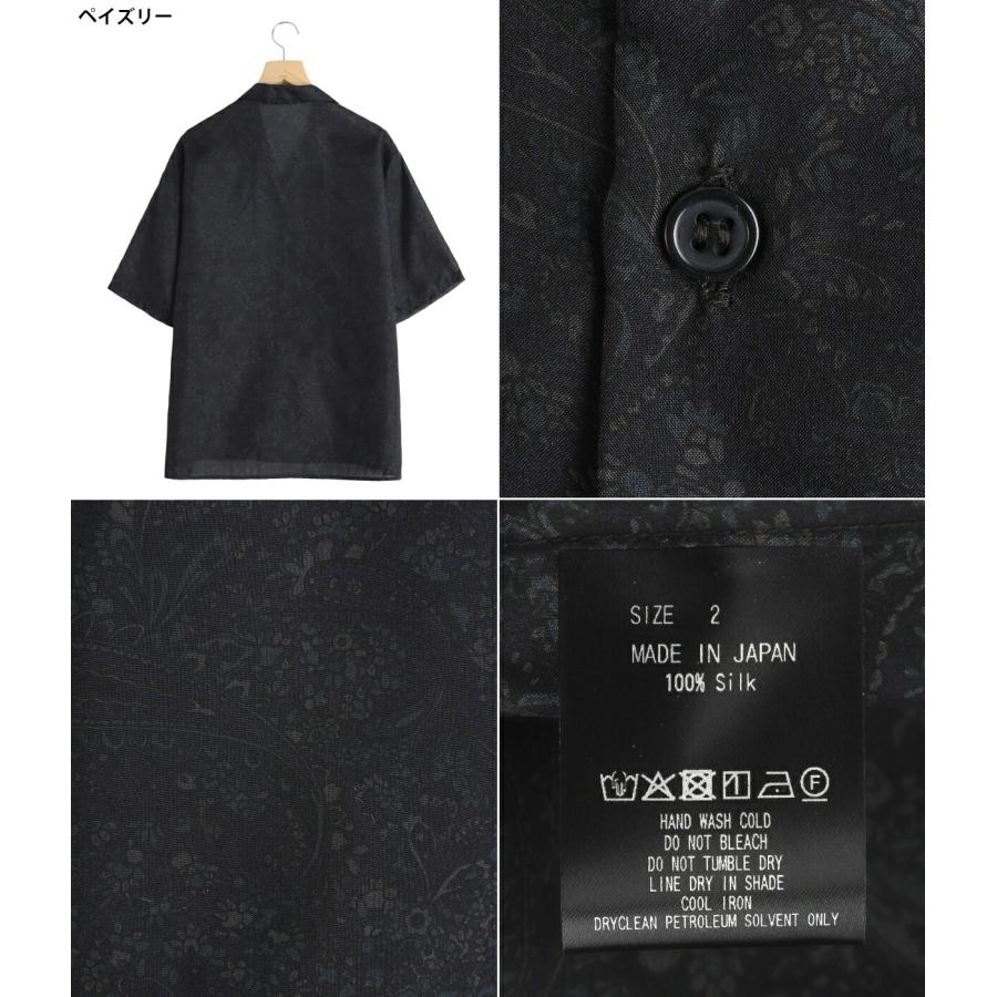 marka（マーカ） ： SILK OPEN COLLAR S/S SHIRT -HABUTAE SILK- / 全2