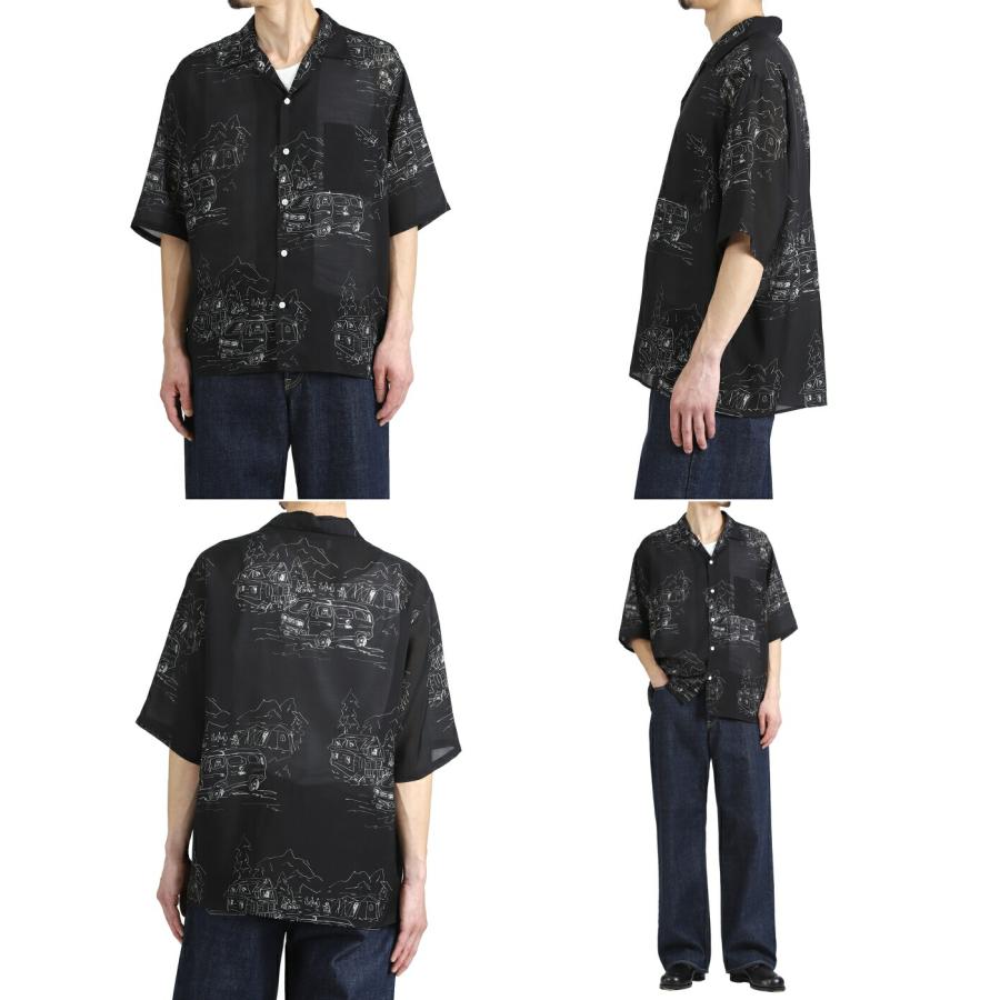 marka（マーカ） ： OPEN COLLAR S/S SHIRT -CUPRO SILK LAWN