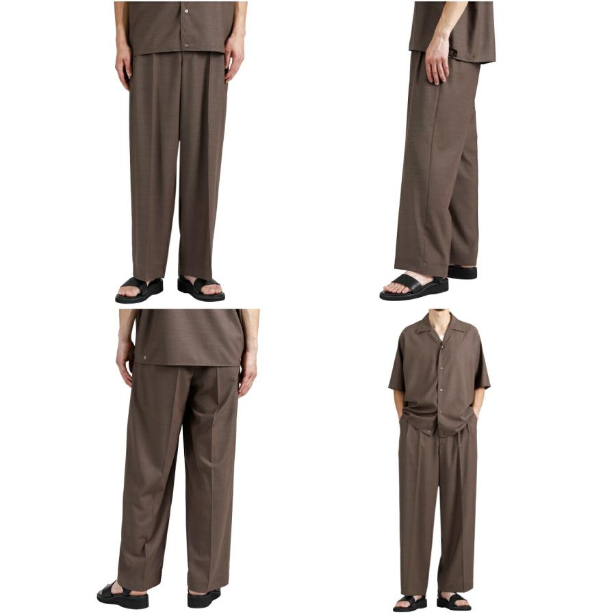 marka（マーカ） ： ONE TUCK WIDE TROUSERS -WOOL HIGH TWIST