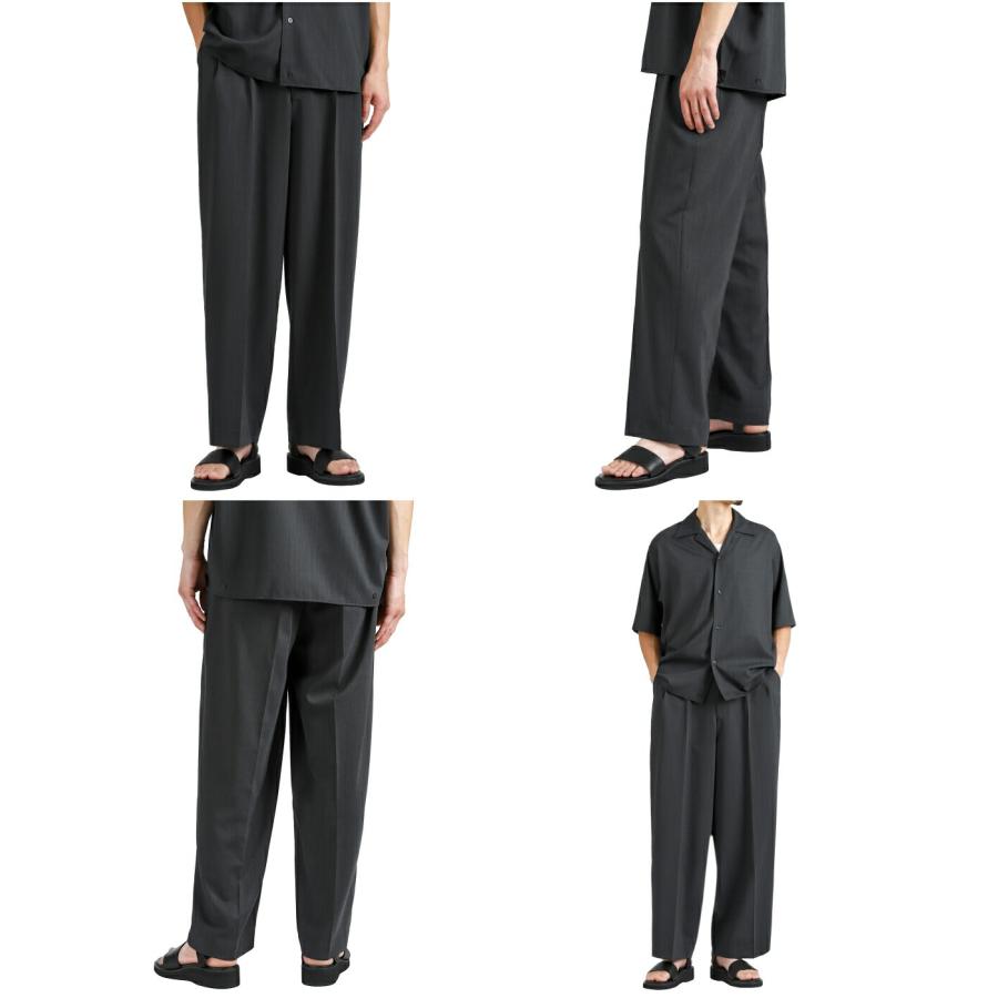 marka（マーカ） ： ONE TUCK WIDE TROUSERS -WOOL HIGH TWIST