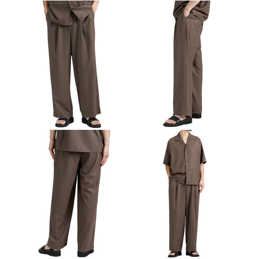 marka（マーカ） ： TWO TUCK MILITARY TROUSERS -WOOL HIGH TWIST
